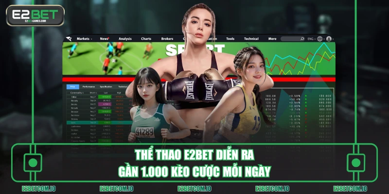 Thể Thao E2BET diễn ra gần 1.000 kèo cược mỗi ngày